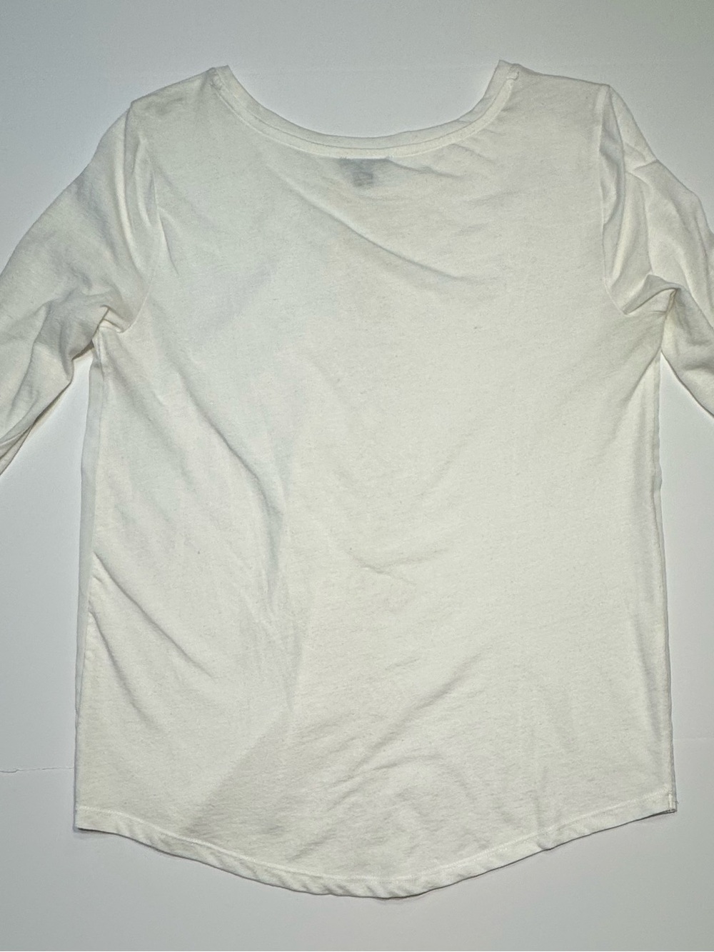 Ann Taylor White Embroidered Scoop-Neck Three-Quarter Sleeve Top - Picture 4 of 4